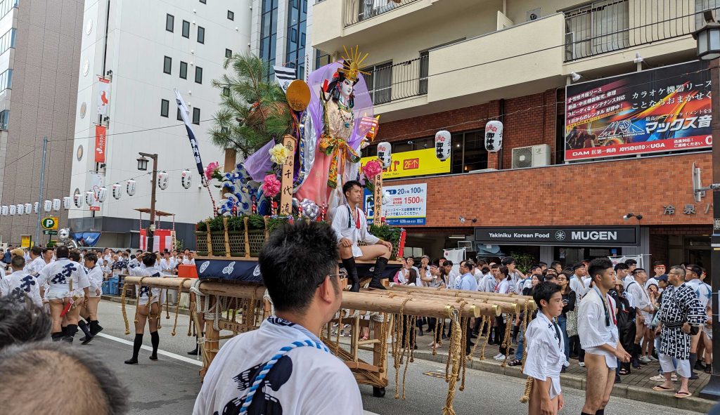 博多山笠の前日