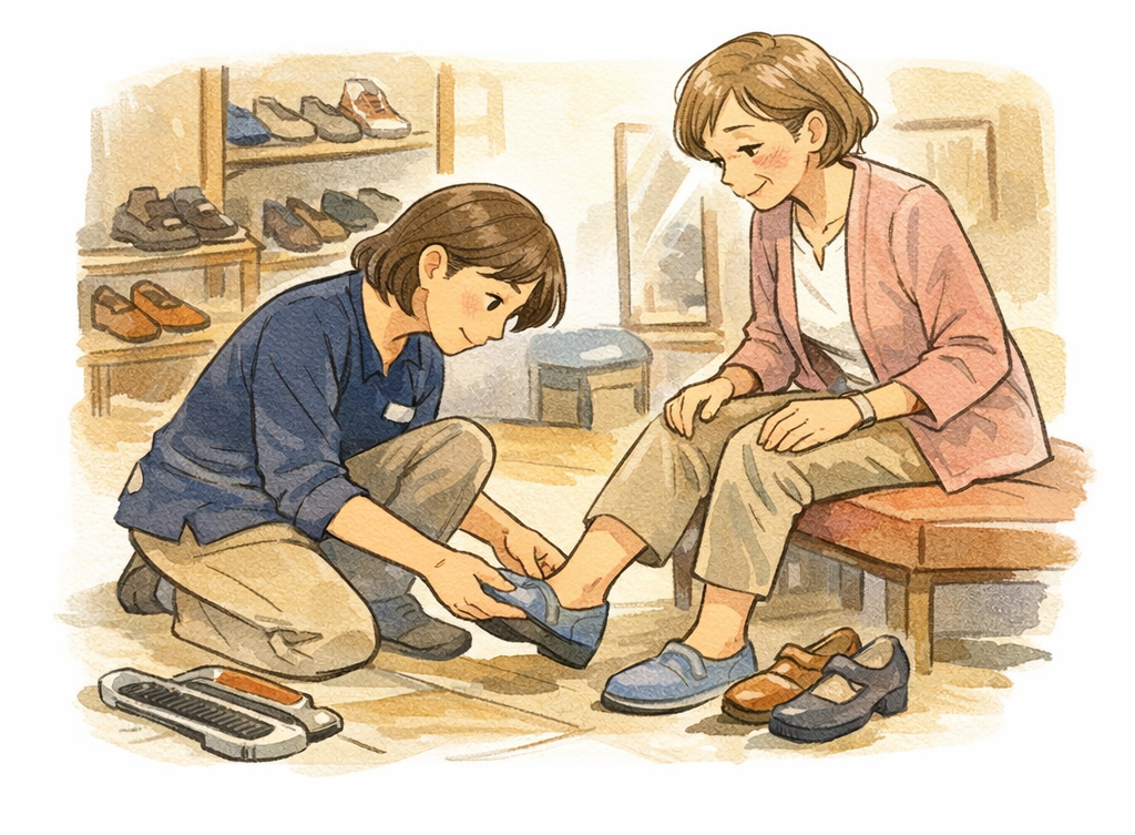 ゆったりしたお客さまとのやり取り