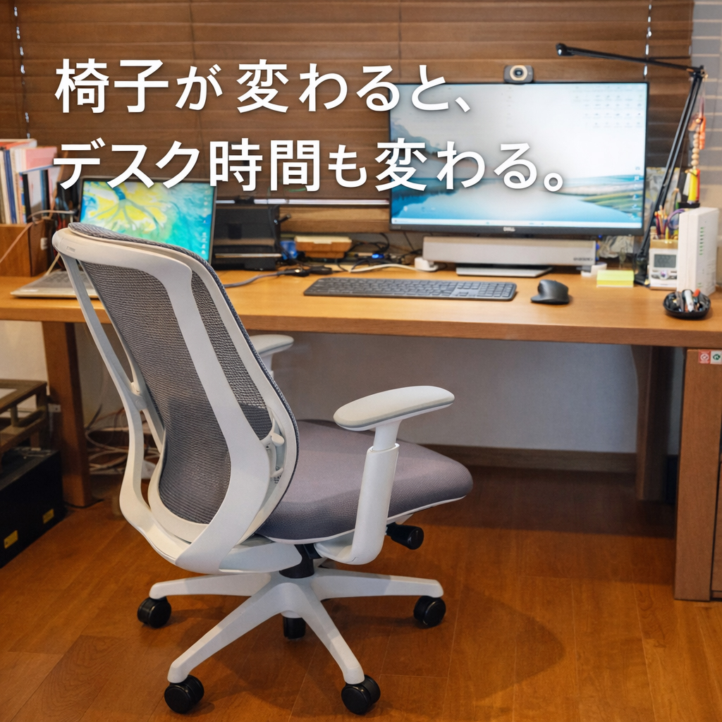 椅子が変わるとデスク時間も変わる